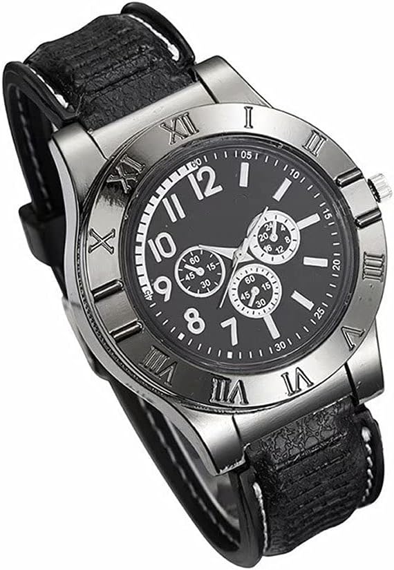 🔥⌚ Military USB Lighter Watch for Men – Windproof, Rechargeable & Stylish Gift 🎁