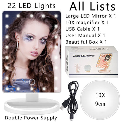 Large LED Makeup Mirror 💡 | 360° Rotating Light🔥