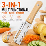 3-in-1 Multi-Functional Vegetable Peeler with Trio Blades