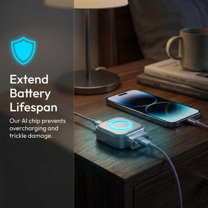 AI Smart Auto-Stop Charging Adapter – Fast Charging & Smart Power Protection