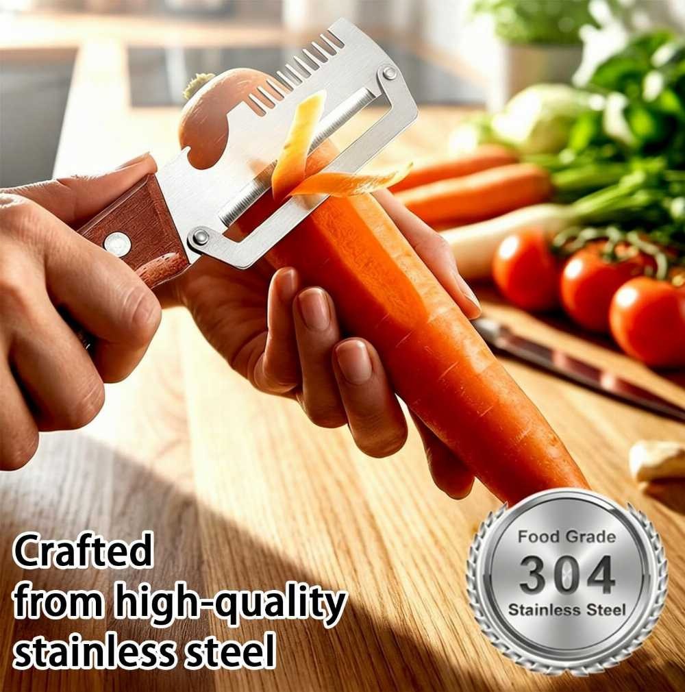 3-in-1 Multi-Functional Vegetable Peeler with Trio Blades