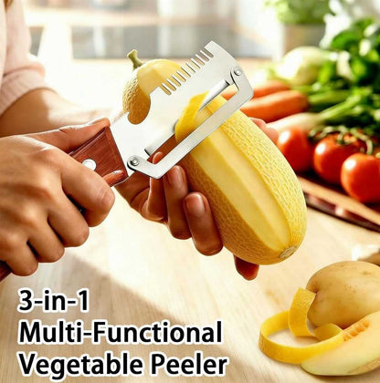 3-in-1 Multi-Functional Vegetable Peeler with Trio Blades